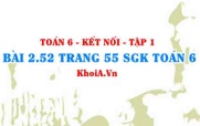 Bài 2.52 trang 55 SGK Toán 6 tập 1 Kết nối tri thức